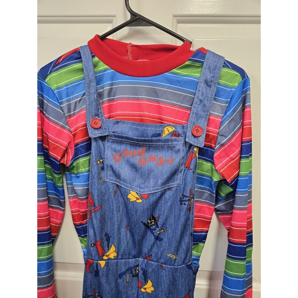 Spirit Halloween Chucky Kids Costume Jumpsuit Overalls Child's Play Size L/XL